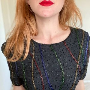 Styleworks Vintage Beaded Dress